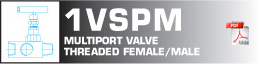 Multiport valve threaded female/male